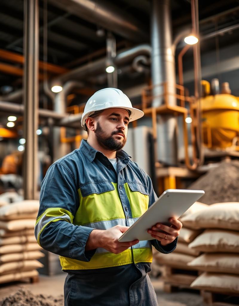 Quality inspection at cement plant
